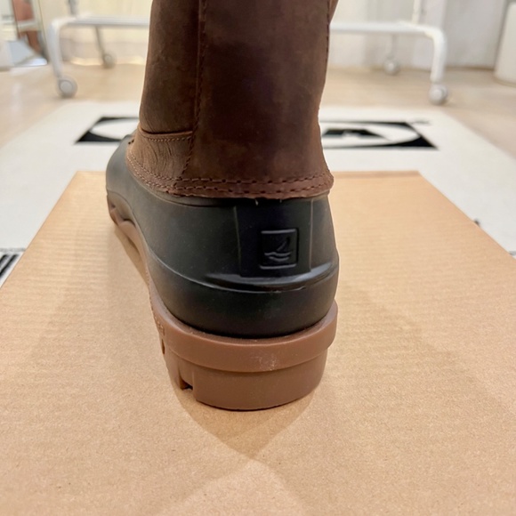 Men's Sperry Brewster Low Duck Waterproof Boot - Chocolate / Black - Picture 8 of 11